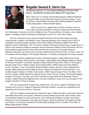 美国陆军准将 E. Darrin Cox